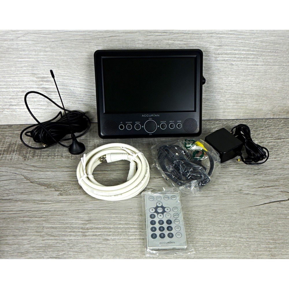 Accurian 7" LCD Portable Handheld TV 16-454 480p Remote Antenna Adapter Manual